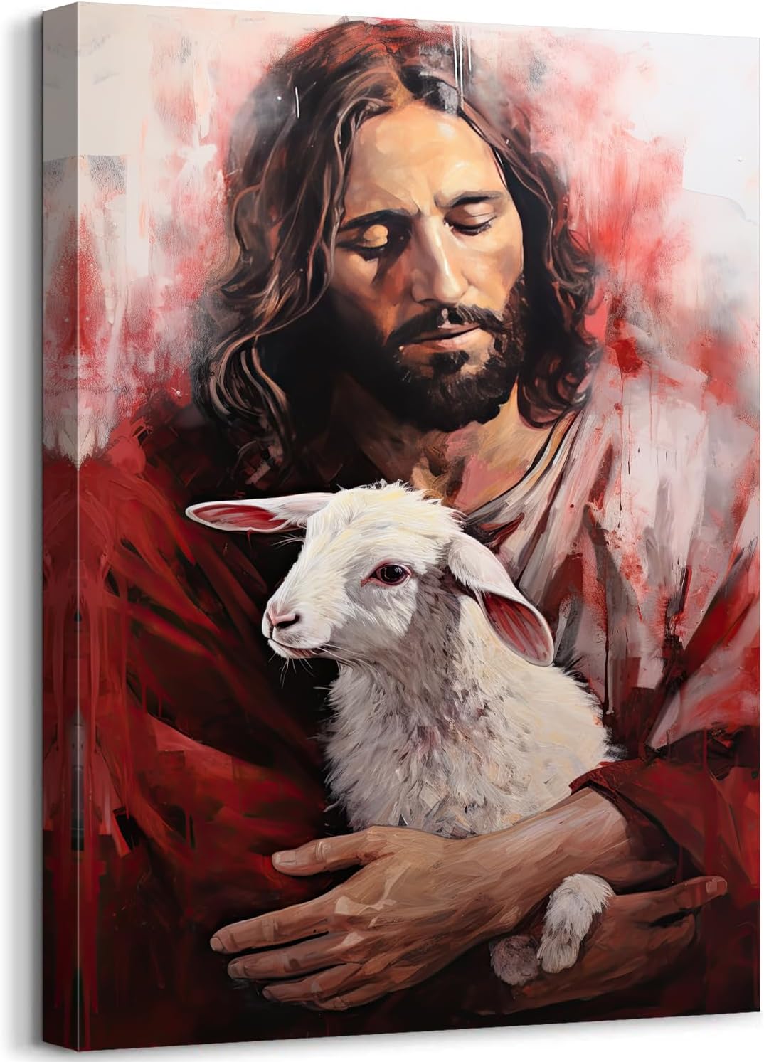 GLOKAKA Jesus Christ Crown of Thorns Wall Art Religious Canvas Print Wall Decor Painting Jesus Portrait Picture Poster for Kitchen Living Room Bedroom Home Decor Christian Gift